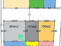 أرض سكنية للبيع في اعزاز 263 م² خلف مشفى الحكيم