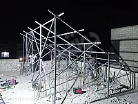 إنشاءات حديدية لقواعد الطاقة الشمسية ضد العواصف متانة وكفالةحقيقية